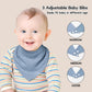 Susurration Muslin Baby Drool Bibs 6Pack Soft Triangular Adjustable Baby Bandana Bibs For Unisex Girls & Boys (Dark&Light)