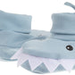 Baby Aspen Shark Bib and Booties Gift Set - Unique Baby Shower Gifts for Boys - 100% Cotton Newborn Bibs and Baby Booties 0-3 Mo