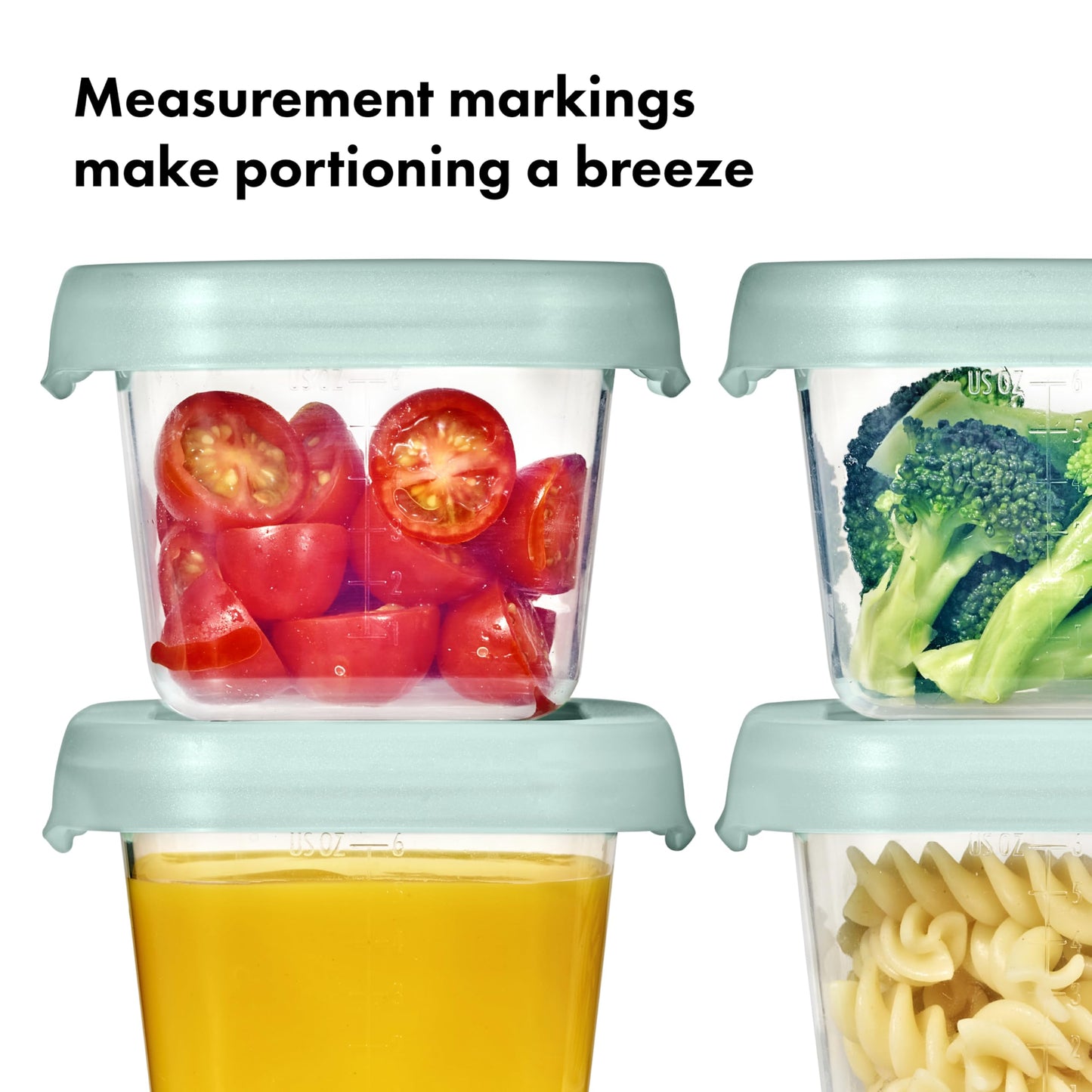 Oxo Tot Baby Blocks Food Storage Containers (6 Oz.) - Opal