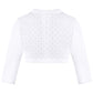 Lilax Baby Girls' Knit Long Sleeve One Button Closure Bolero Shrug 3-6 Months White