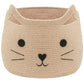 Vk Vkliving Animal Baskets Large Woven Cotton Rope Storage Basket With Cute Cat Design Animal Laundry Basket Organizer For Towel