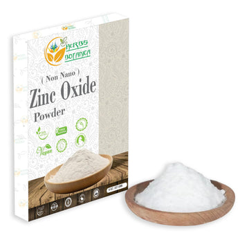 Herbs Botanica Zinc Oxide Powder Non-Nano, Pharmaceutical Grade For Skin Protection, Healing, Baby Diaper Rash Cream, Sunscreen,