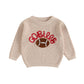 KMBANGI Newborn Toddler Boy Girl Football Sweater Go Bills Pullover Knitwear Game Day Warm Sweatshirt Fall Winter Clothes (Khaki