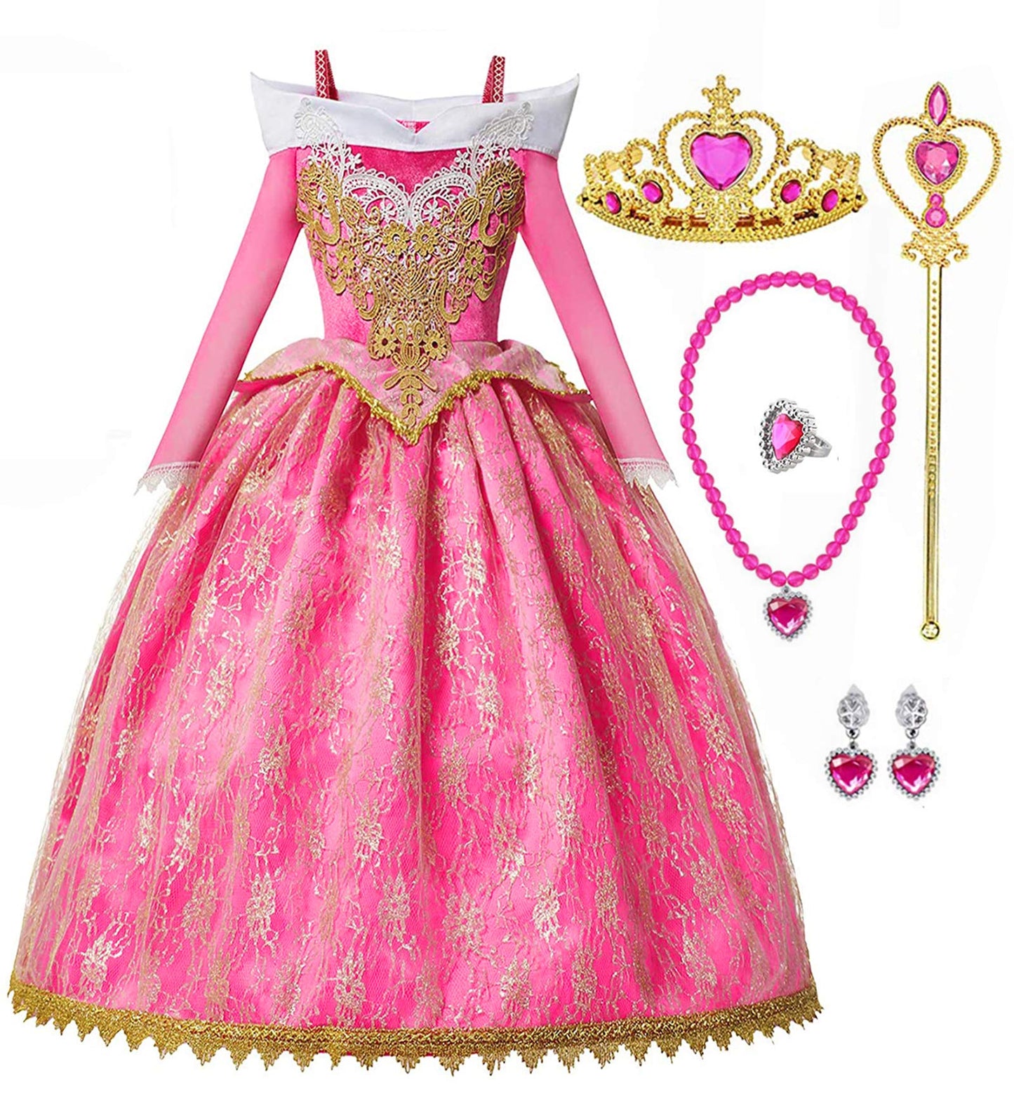 Tyhtym Princess Aurora Costumes Little Girls Sleeping Beauty Dress Up Cosplay Halloween Christmas