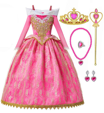 Tyhtym Princess Aurora Costumes Little Girls Sleeping Beauty Dress Up Cosplay Halloween Christmas