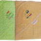 FancyAdda Branded Baby Hooded Towels (Pack of 2, 100% Soft Cotton) (Pink || Green)