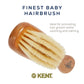 Kent Ba10 Newborn Baby Hair Brush With Soft 100% Pure White Natural Bristle, Cradle Cap Hairbrush For Infant, Toddler And Kids W
