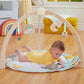 B. Baby - Wooden Baby Gym - Soft Play Mat - 5 Hanging Sensory Toys - Developmental Activities - Newborn - Sunrise To Sunset Play