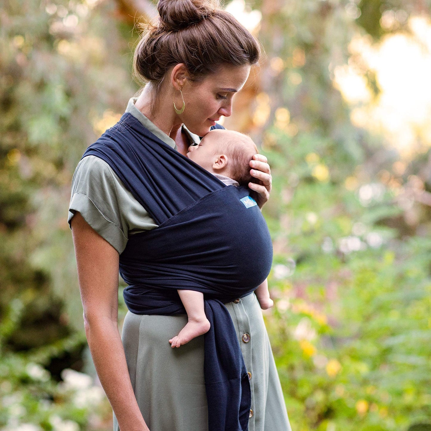 Moby Baby Wrap Carrier Evolution for Newborns to Toddlers (8-33lbs), Infant Sling Carrier, Lightweight & Hands Free Design, Adju