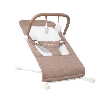 Baby Delight Highland Baby Bouncer | Infant | 0 - 6 Months | 3-Position Recline | Mocha Tweed