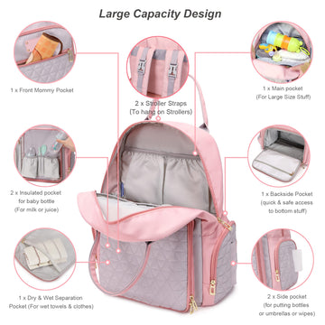 Diaper Bag Backpack Pink Baby Show Gifts For Girl Newborn Must Haves For Hospital