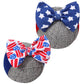 QFV Baby Girl Bows Newborn Headband 0-6 Months Infant Big Bows for Birthday/Baby Shower/Photography/Baby Gifts (Blue Star & Hear