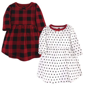 Hudson Baby Baby Girls Cotton Dresses Casual Dress, Classic Holiday, 5T Us