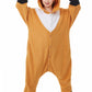 Canasour Fox Onesie Halloween Kids Cosplay Costume Girls Animal Unisex Outfuit One Piece Hooded Farm Soft Pajamas Brown Party 6-