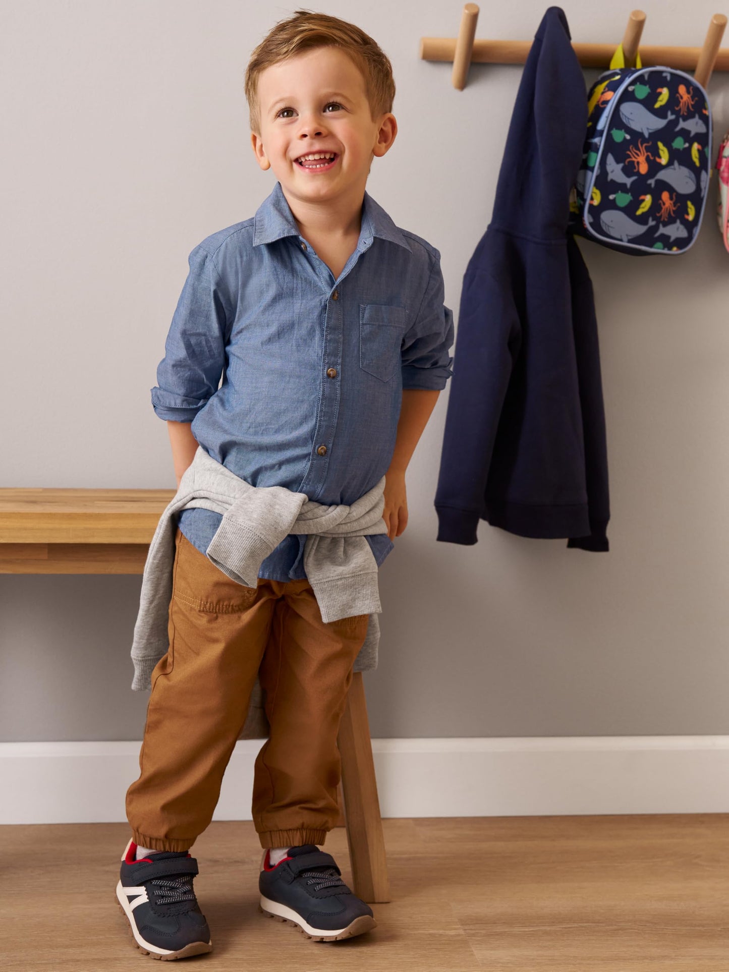 Simple Joys By Carter'S Baby Boys 3-Piece Playwear Pants Set, Chambray, 4T Us