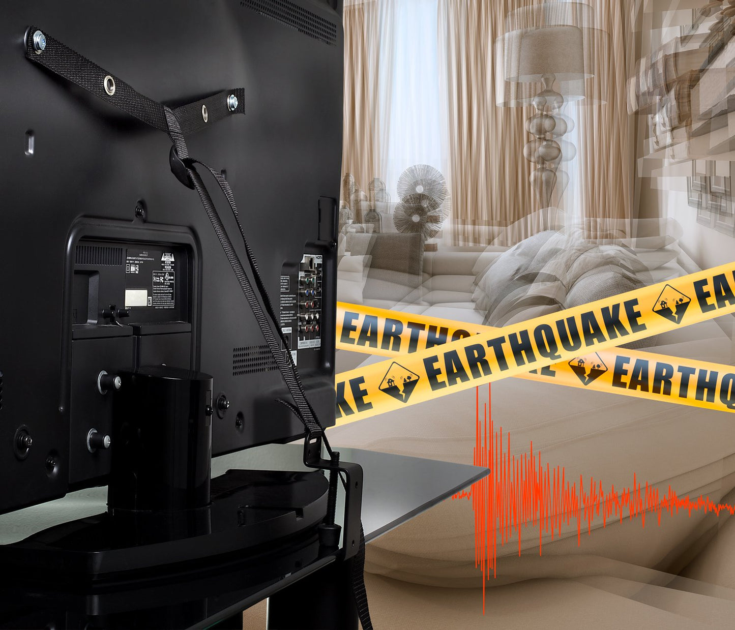 Mount It! Tv Safety Straps For Child And Baby Proofing, Anti Tip Prevention And Earthquake Protection, Heavy Duty Metal Connecto