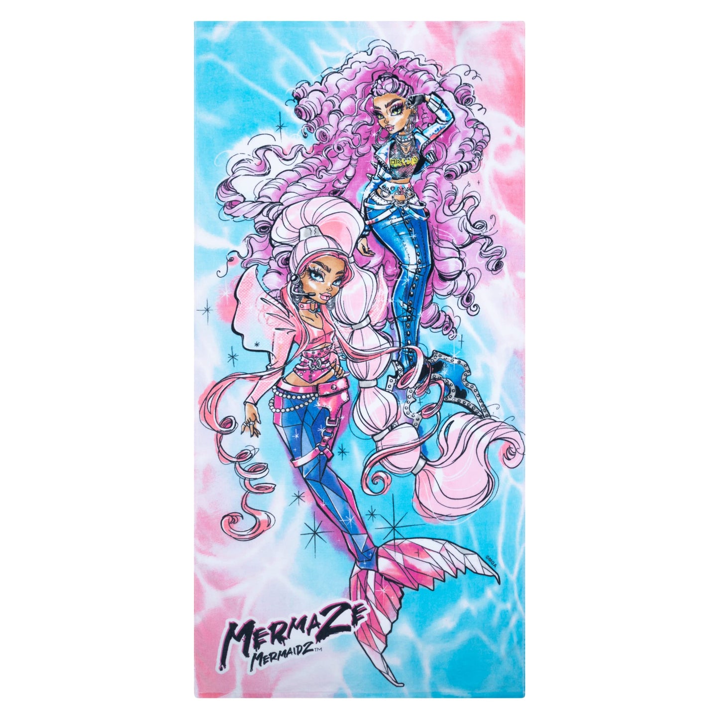 Franco Mermaze Super Soft Cotton Bath/Pool/Beach Towel, 58 In X 28 In, (Official Mermaze Product)
