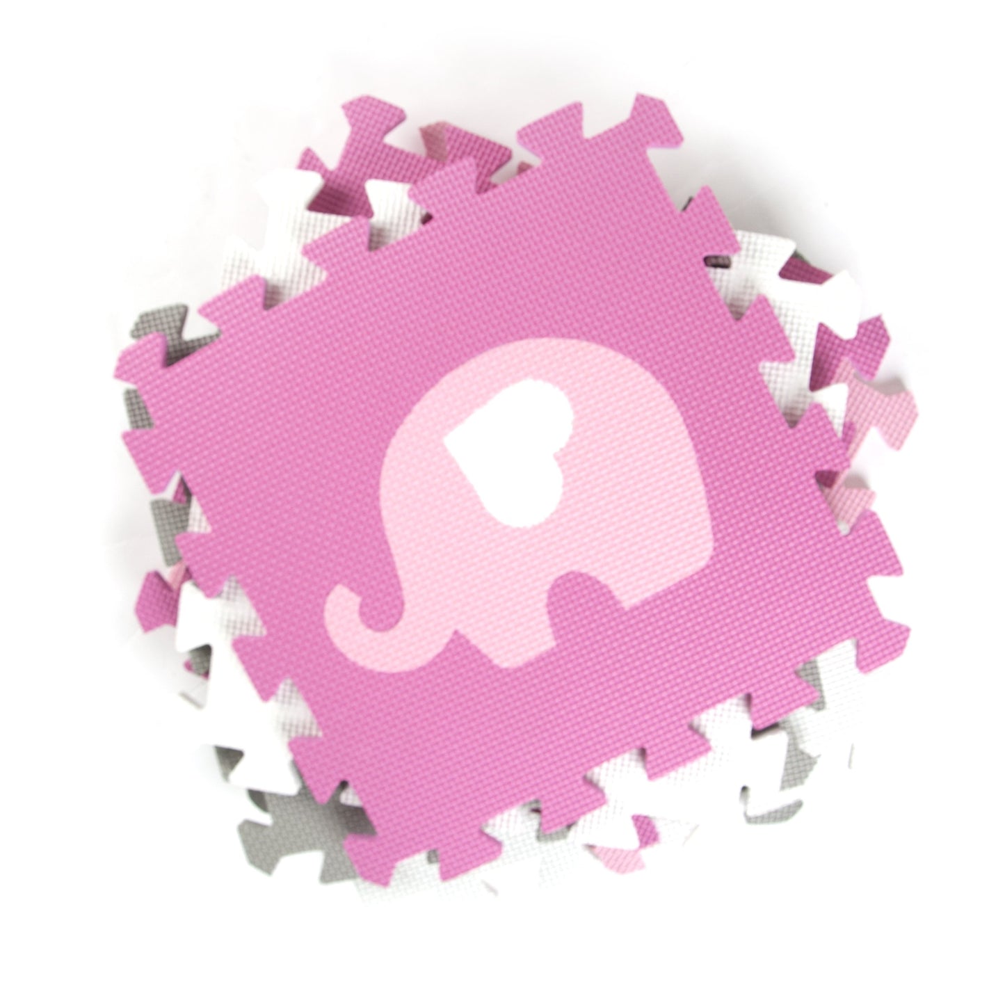 Tadpoles Elephants With Hearsfoam Playmats For Kids, 16 Interlocking Foam Tiles, Waterproof, Durable, And Long-Lasting | Total F