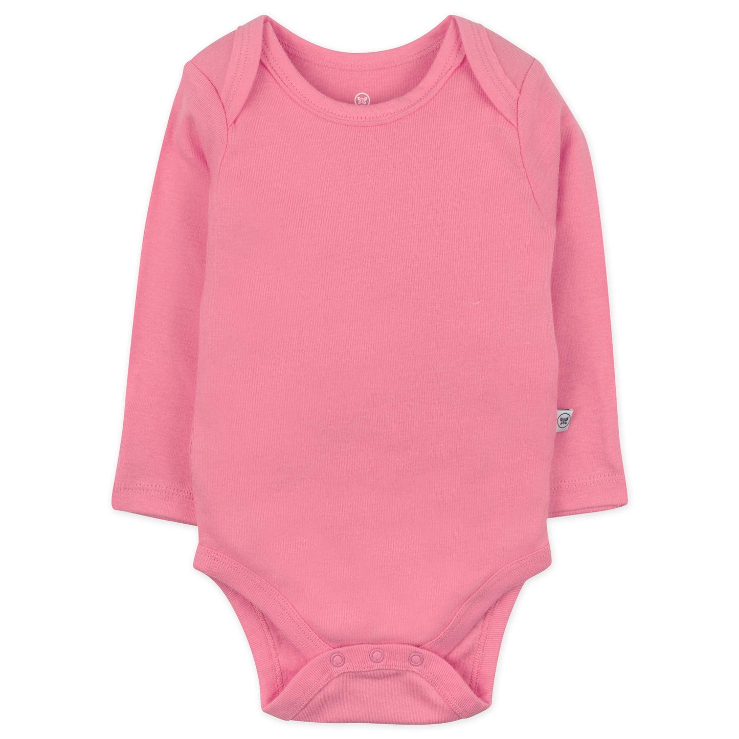Honestbaby 5-Pack Organic Cotton Long Sleeve Bodysuits, Pink Ombre, 3-6 Months