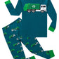 Family Feeling Garbage Truck Baby Boys Long Sleeve Pajamas 100% Cotton Pjs Infant Size 18-24 Mothes
