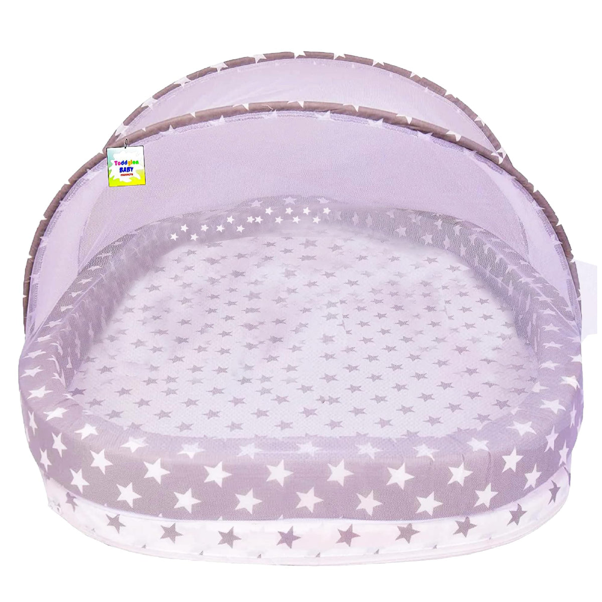 Toddylon Baby Bed Bedding Set for New Born Baby | Bed Mattress | Mosquito Net | Cotton | Travel Bed | Essentials | Toddlers | In