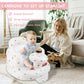 Chizekoo Portable Inflatable Baby Seat, Waterproof Infant Floor Chair With Tray For Sitting Up, Built-In Valve Toddler Support B