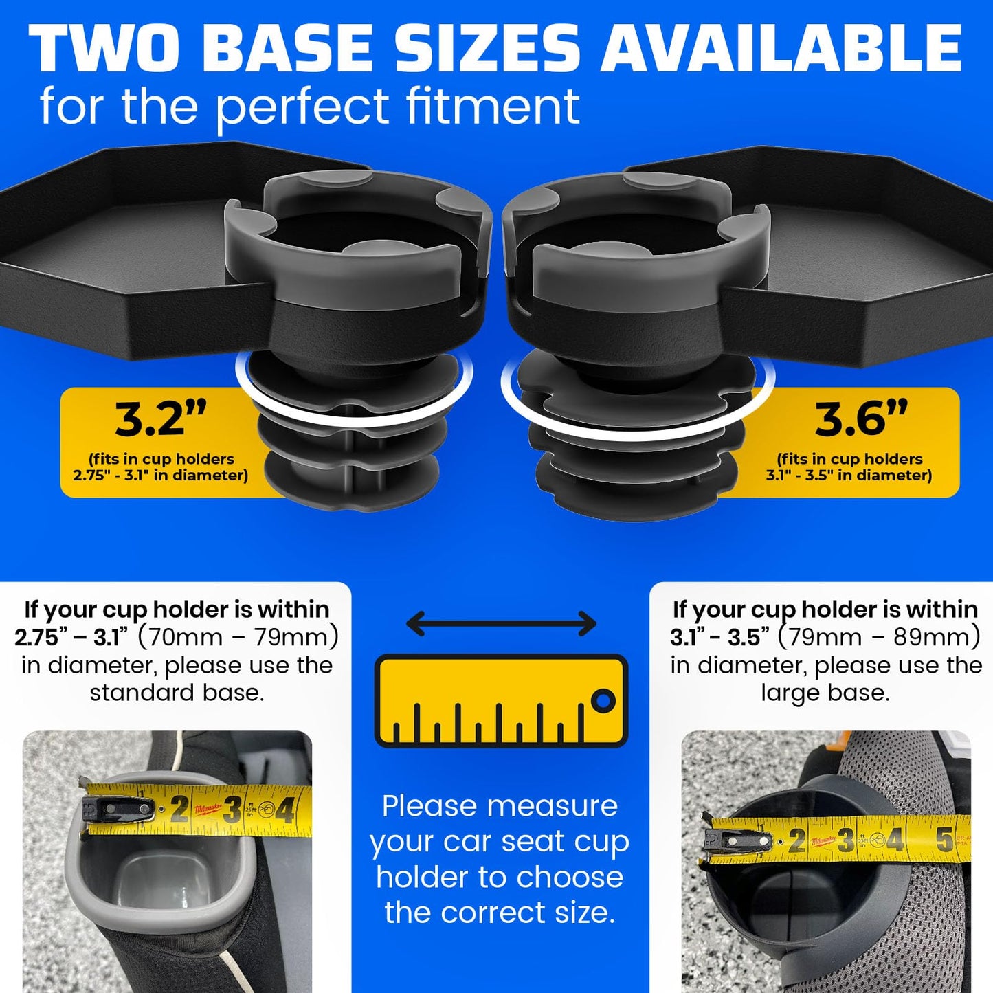 Kids Travel Tray - Car Seat And Car Cup Holder Tray - Tray For Snacks, Entertainment, Toys - Includes Cup Holder - Fits Most Car