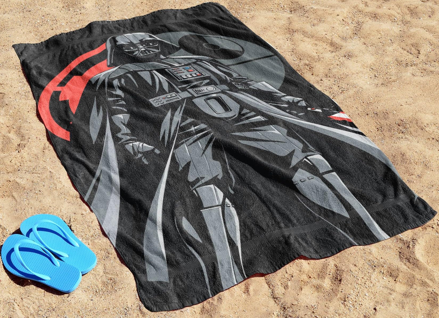 Jay Franco Star Wars Darth Vader Bath Pool Beach Towel - Kids Super Soft & Absorbent 100% Cotton Towel, Measures 28 X 58
