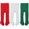 Zando Cable Knit Christmas Tights Seamless Baby Tights 12-18 Months Red Tights For Baby Girl Green Tights For Baby Girls Soft Ba