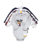 Hudson Baby Unisex Baby Cotton Long-Sleeve Bodysuits, Moosing Around, 0-3 Months