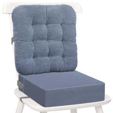Booster Seat For Kitchen Chair - 2Pcs Toddler Booster Seat For Dining Table Adjustable Safety Belts & Non-Slip Bottom, Pu Waterp