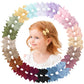Doboi 40Pcs 2'' Baby Hair Bows Clips Fully Lined Grosgrain Boutique Solid Ribbon Mini Bows For Girls Teens Infants Kids Toddlers