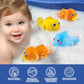Dwi Dowellin Bath Toys for Toddlers, Magnetic Fishing Games Kids Bathtub Toys, Mold Free Wind-up Toys Swimming Fish Duck Whale F