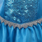 Dressy Daisy Little Girls' Ice Princess Dress Costume Birthday Halloween Christmas Fancy Party Dresses With Cape Draping And Acc