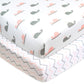 American Baby Company 2 Pack Fitted Pack N Play Playard Sheet 27 x 39, Soft Breathable Neutral 100% Cotton Jersey Pack and Play 