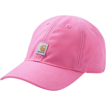 Carhartt Unisex Baby Signature Canvas Baseball Cap Hat, Pink Lemonade, One Size