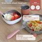Beaba Stainless Steel Meal Set | Microwave And Oven Safe | Baby Plates Baby Bowls And Cup With Anti-Slip Silicone Cover | Kids P