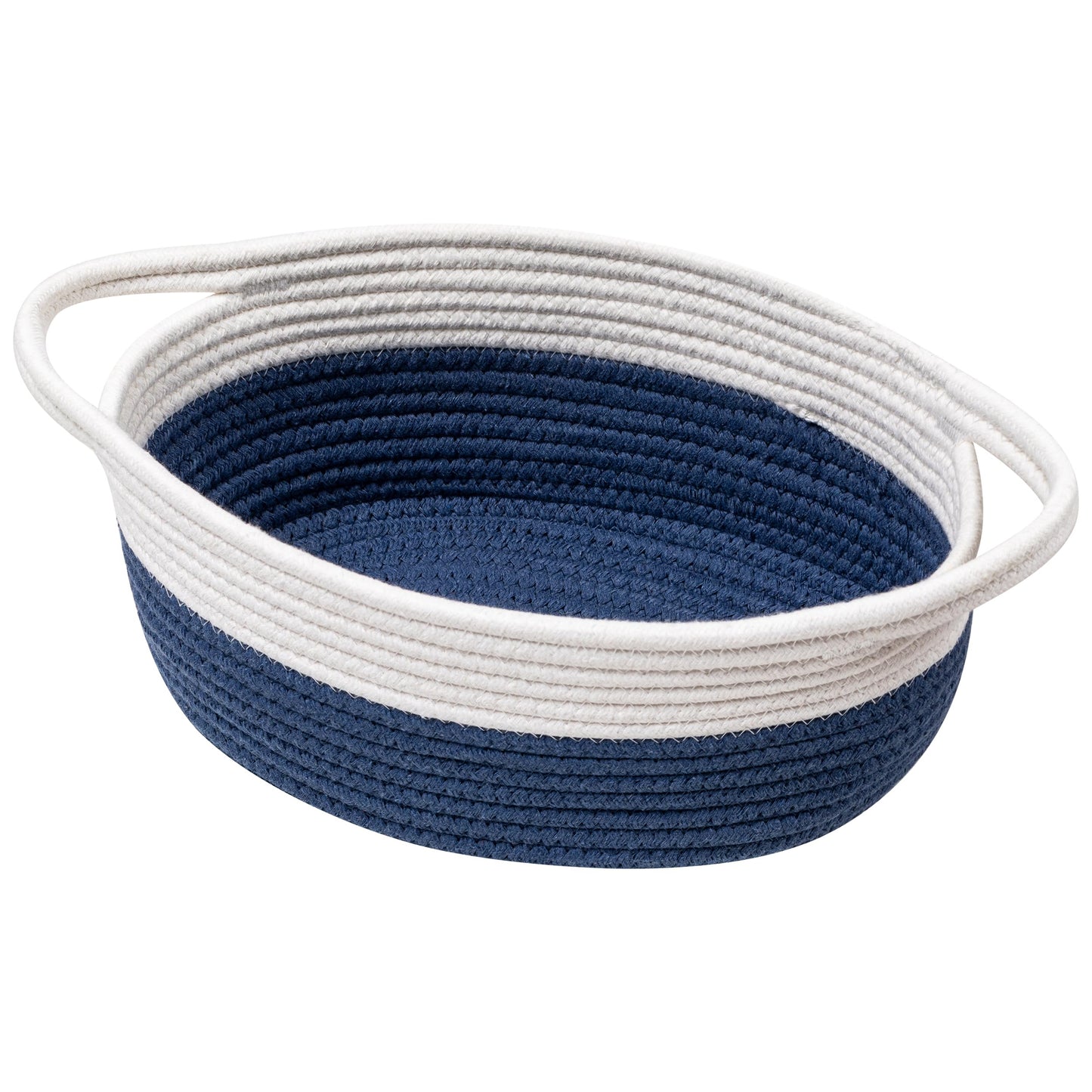 UBBCARE Small Woven Basket for Gifts, Cotton Rope Storage Baskets for Shelf, Gift Baskets Empty with Handle, Dog Toy Baskets for
