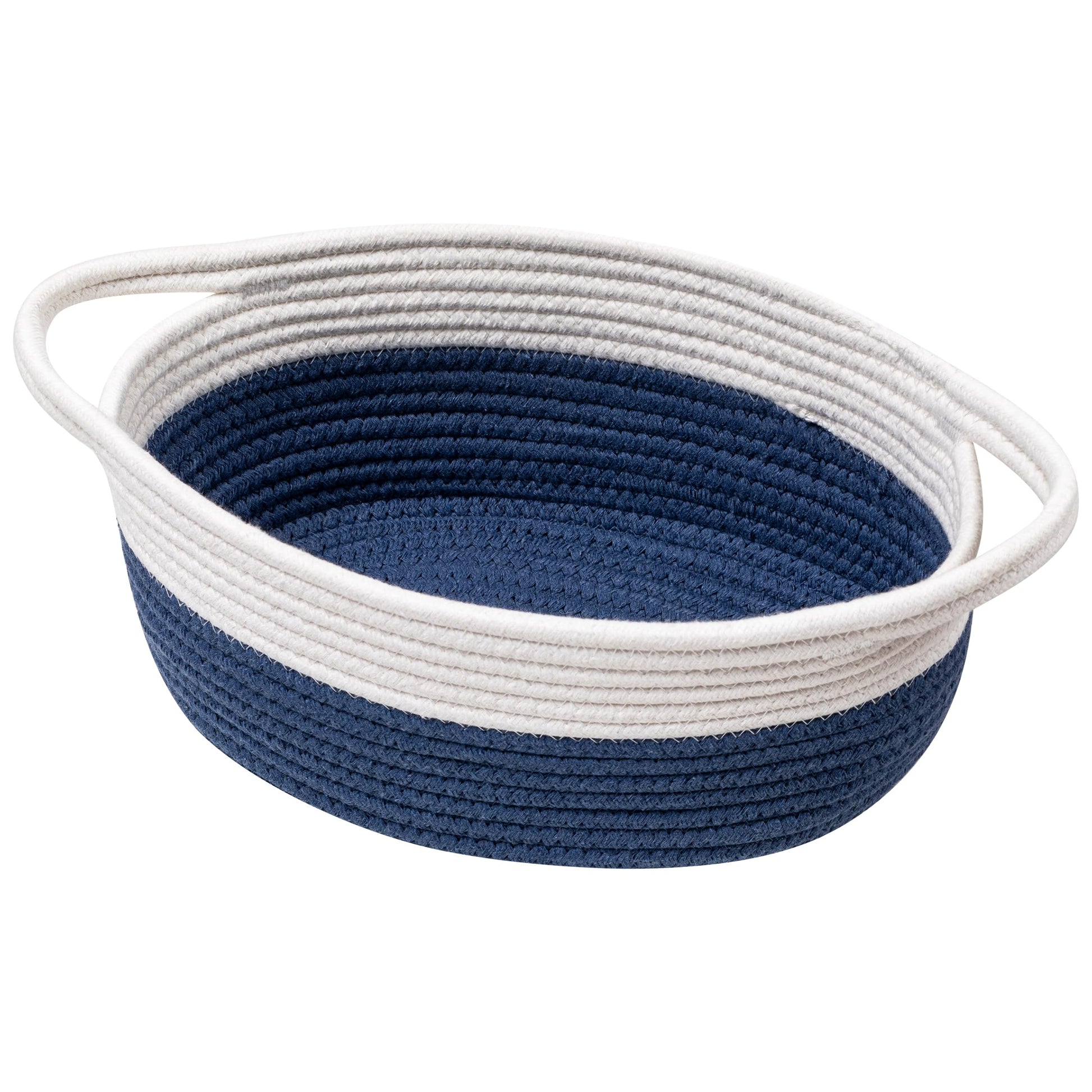 UBBCARE Small Woven Basket for Gifts, Cotton Rope Storage Baskets for Shelf, Gift Baskets Empty with Handle, Dog Toy Baskets for