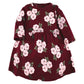 Hudson Baby Infant And Toddler Girl Cotton Dresses, Burgundy Floral, 3-6 Months