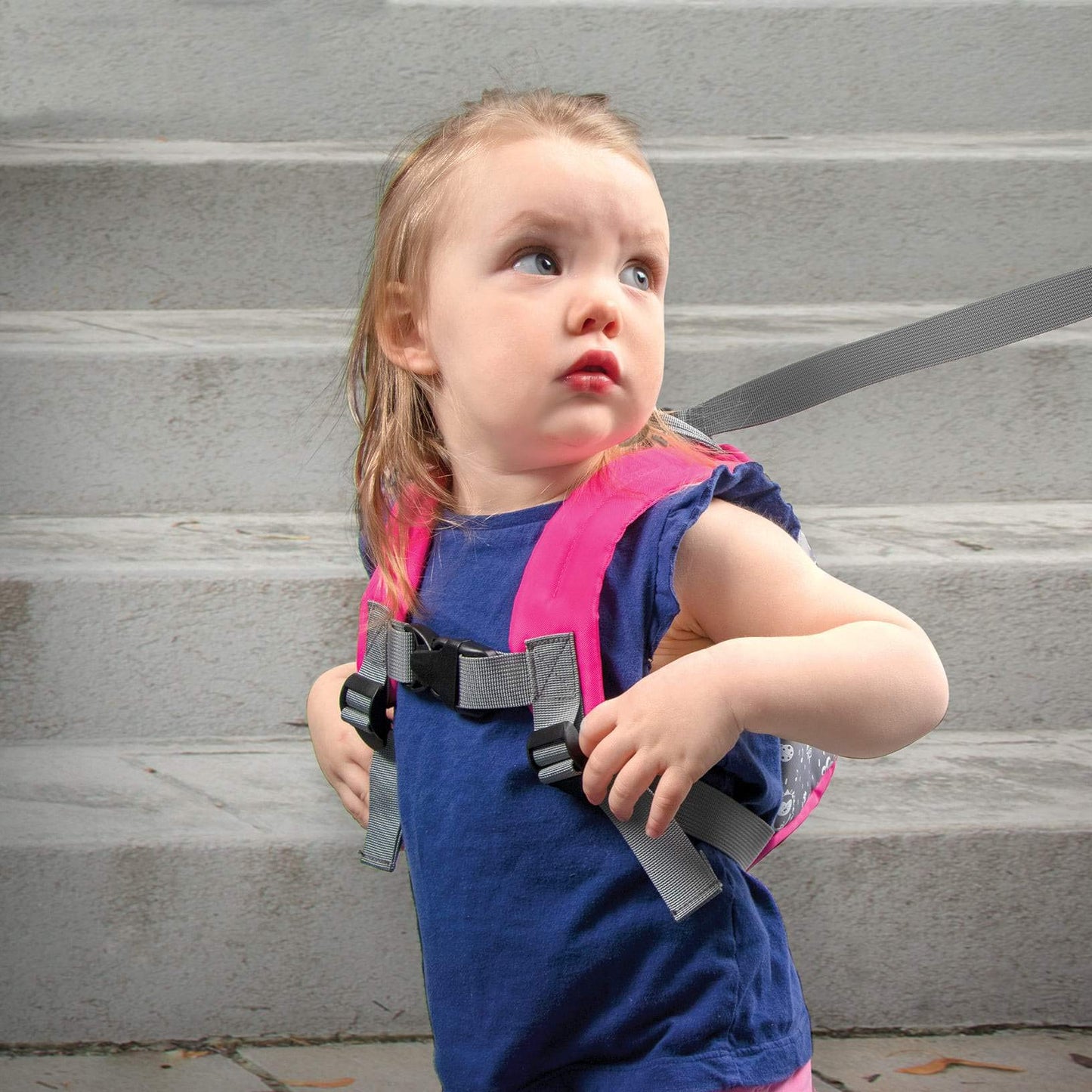 Bblv - Pk - Toddler Backpack With Adjustable Reins, Little Kids Anti-Lost Travel Bag Harness Reins, Lightweight Fits Snacks And
