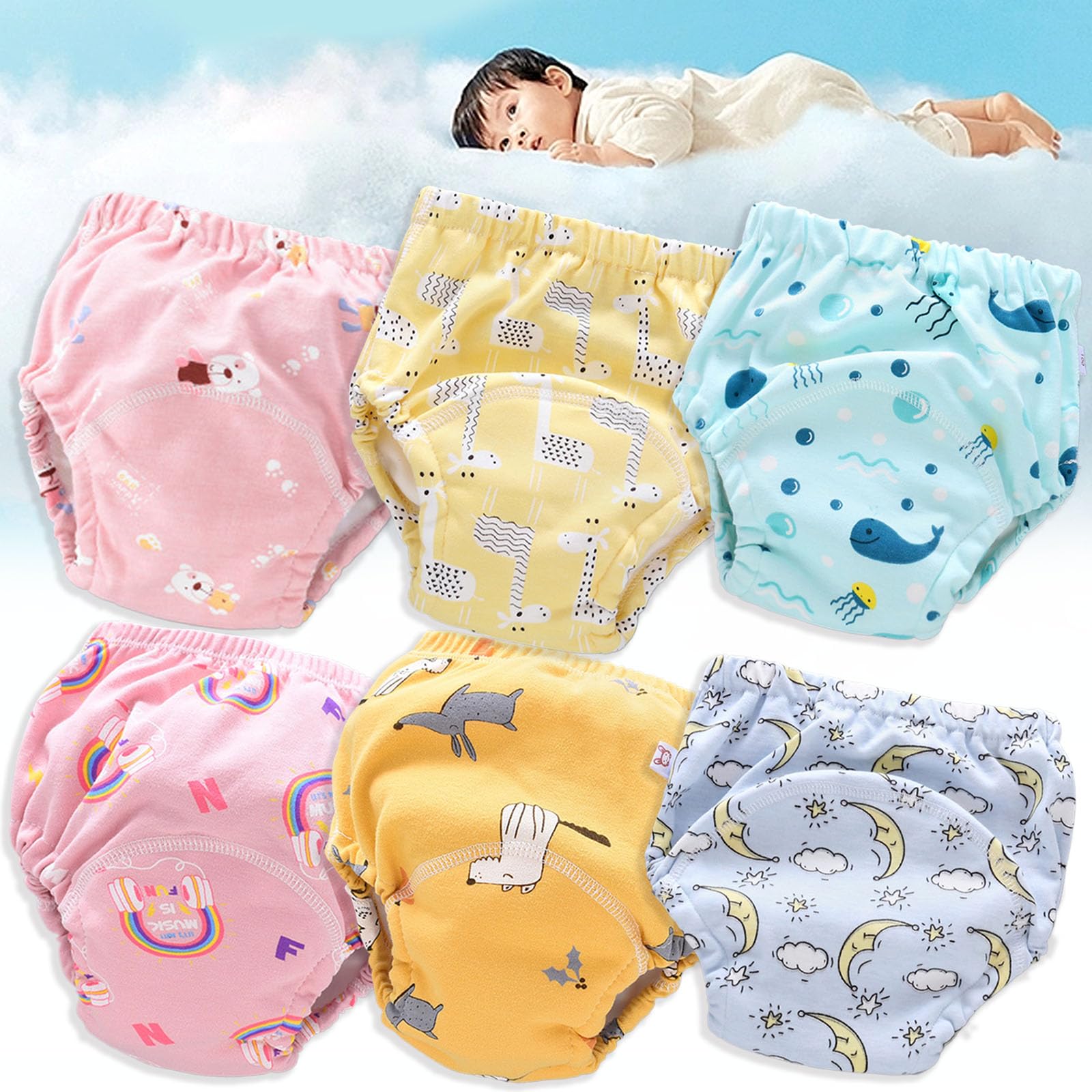 Upairy Training Underwear, Upairy Training Pants, Potty Training Under – Cutebab WBCBBB0DF7Y2XQ2