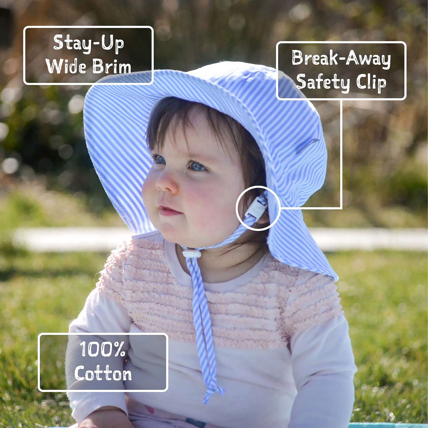 Jan & Jul Floppy Sun-Hat For Toddler Girls Adjustable, 50+ Upf (L: 2-5 Years, Strawberry)