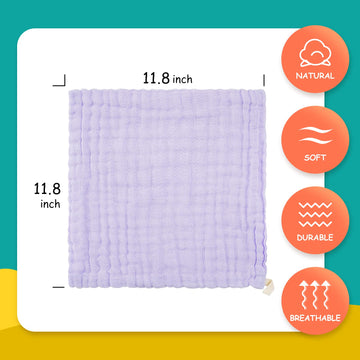 Baby Washcloths - Natural Cotton Baby Wipes - Soft Newborn Face Towel And Washcloth For Sensitive Skin- Baby Registry As Shower