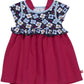Zutano Blaue Blumen Ruffle Dress (Baby) - Navy-6 Months