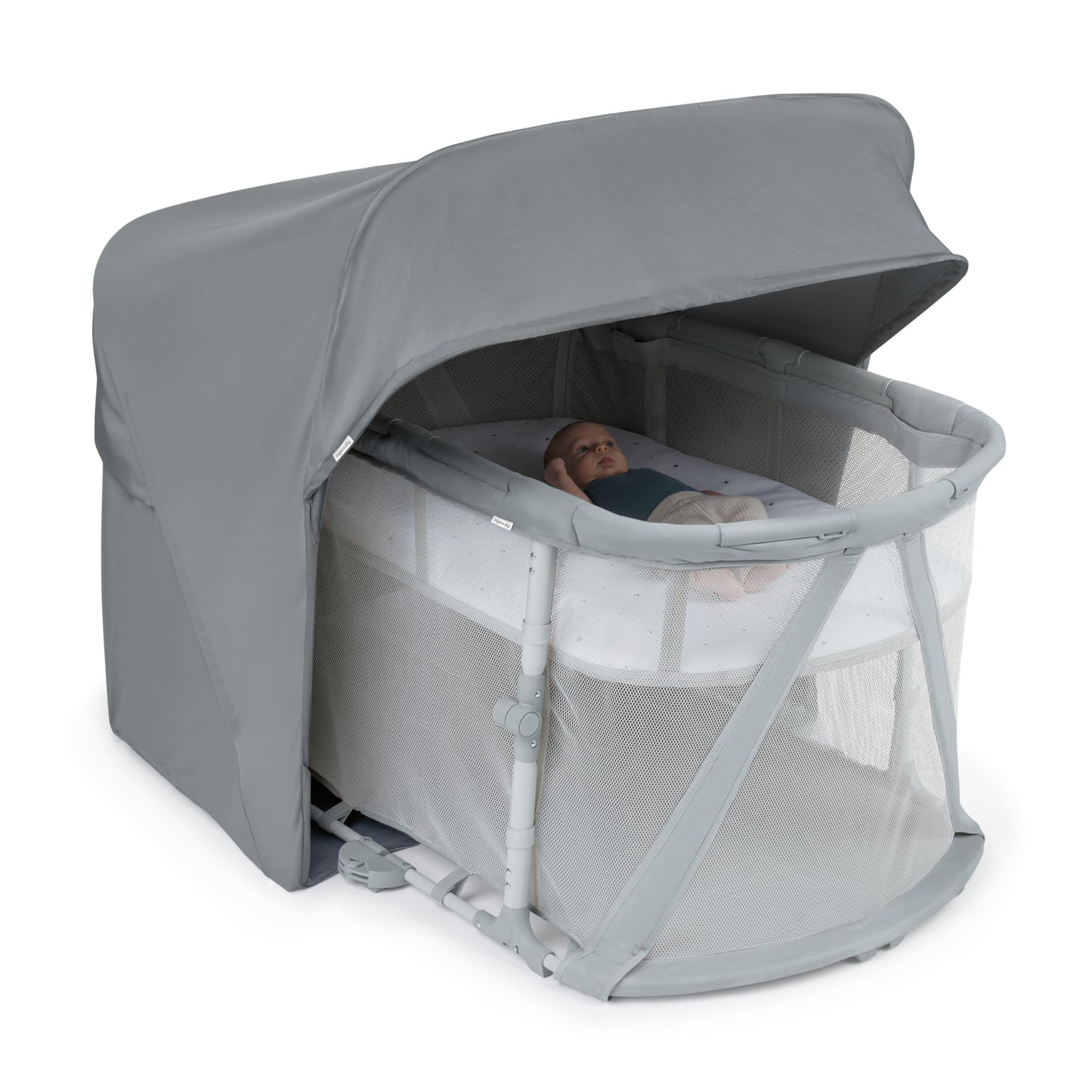 Ingenuity Dream Retreat 3-in-1 Portable Bassinet & Playard, Easy 3-Step Fold, Includes Indoor Outdoor UPF 50+ Light Blocking Sha