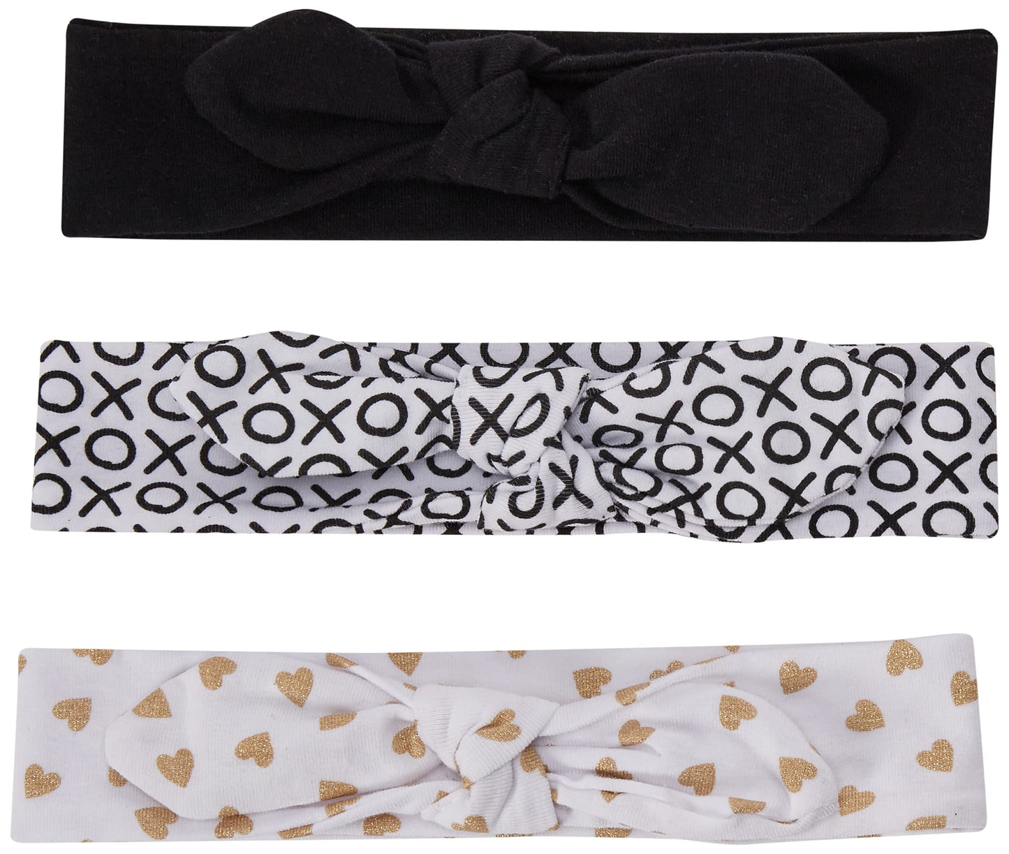Hudson Baby Infant Girl Cotton Headband And Scratch Mitten Set Xoxo, 0-6 Months