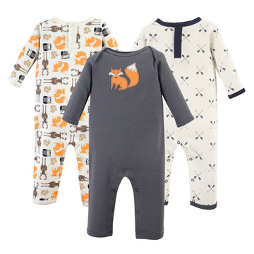 Hudson Baby Baby Girls Cotton Coverall, Forest, 6-9 Months Us