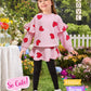 Adorable Cute Toddler Baby Girls Clothes Set,Long Sleeve T-Shirt +Pants Outfit(Heartpink,90,1241B)