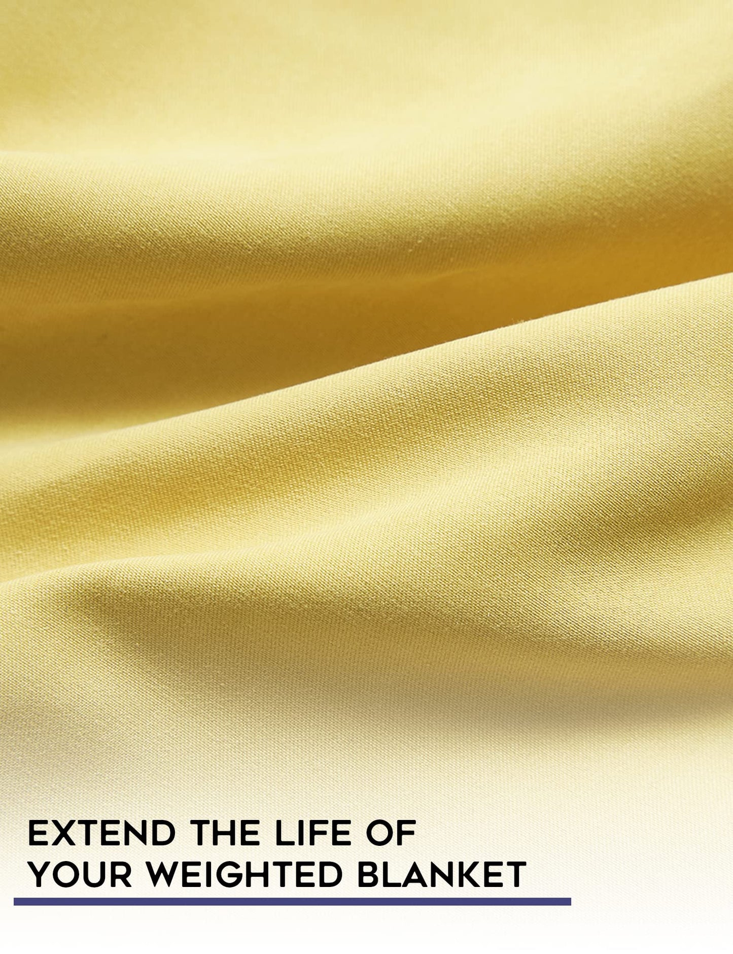 Ynm Cotton/Polyester Duvet Cover For Weighted Blankets (Yellow/Green Reversible, 60''X80'')